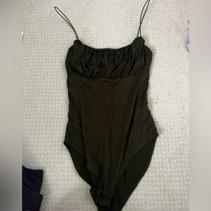 Army green body suit